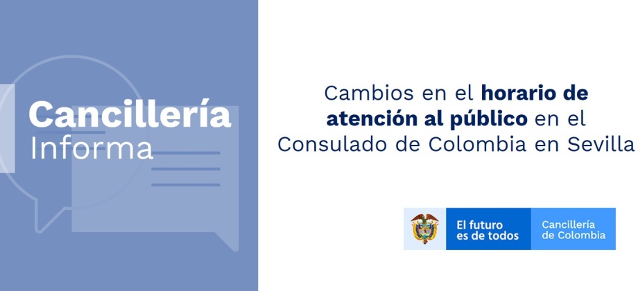 Cambios en el horario de atención al público en el Consulado de Colombia en Sevilla