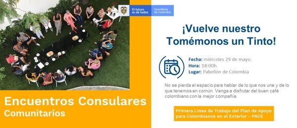 El 29 de mayo se realizará el Encuentro Consular Comunitario en la sede del Consulado de Colombia 