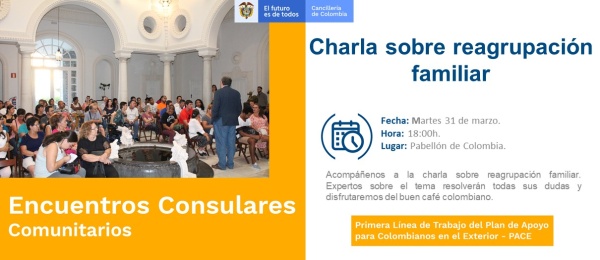 En la sede del Consulado de Colombia en Sevilla se realizará la charla sobre reagrupación familiar