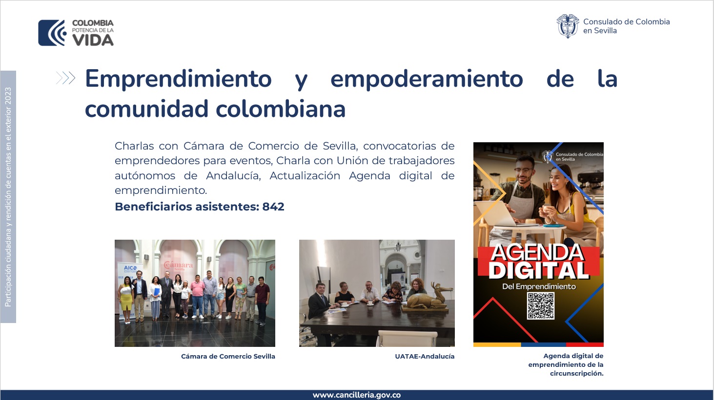 Así rendimos cuentas desde el Consulado General de Colombia en Sevilla