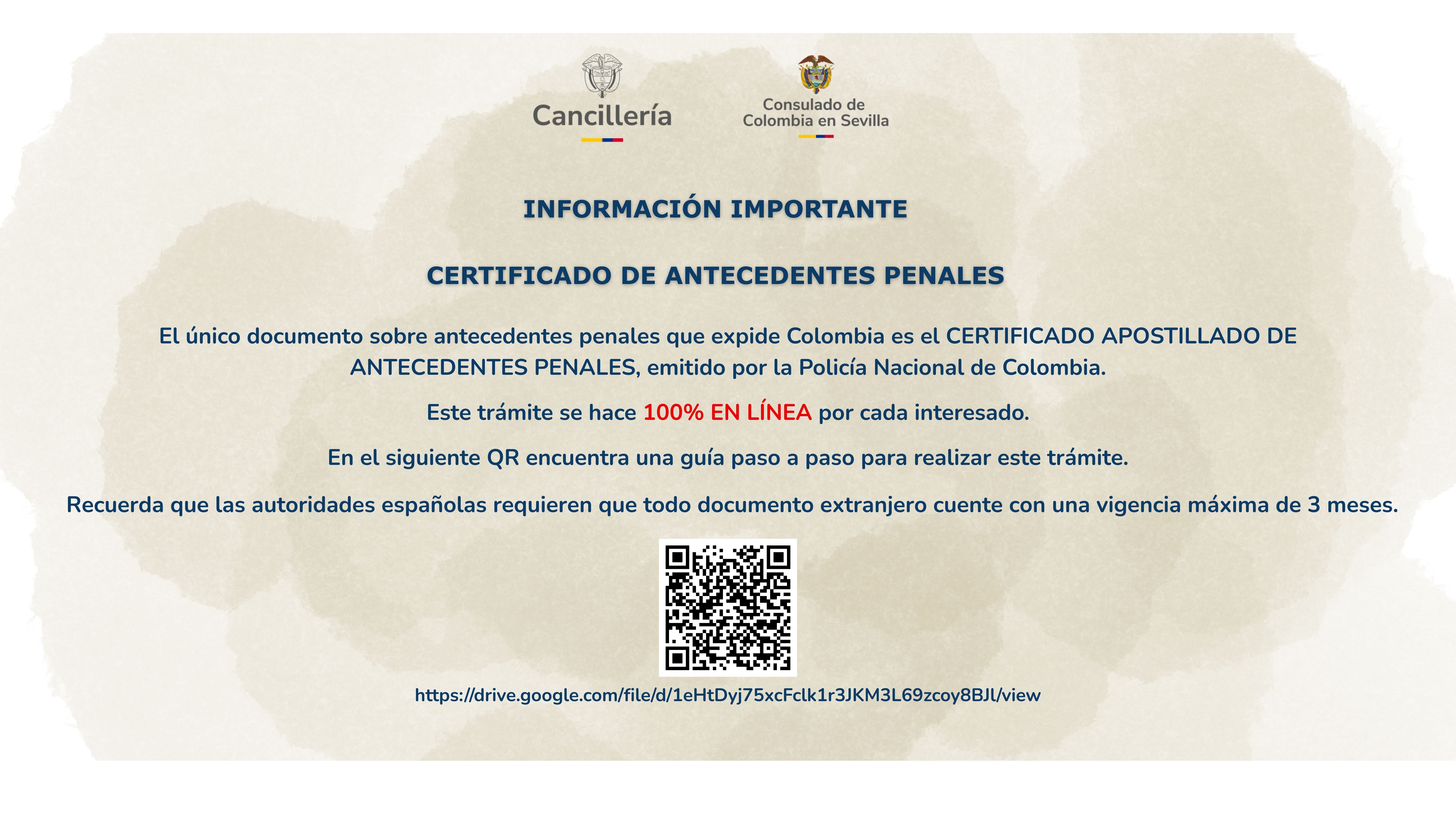 Banner informativo con código QR