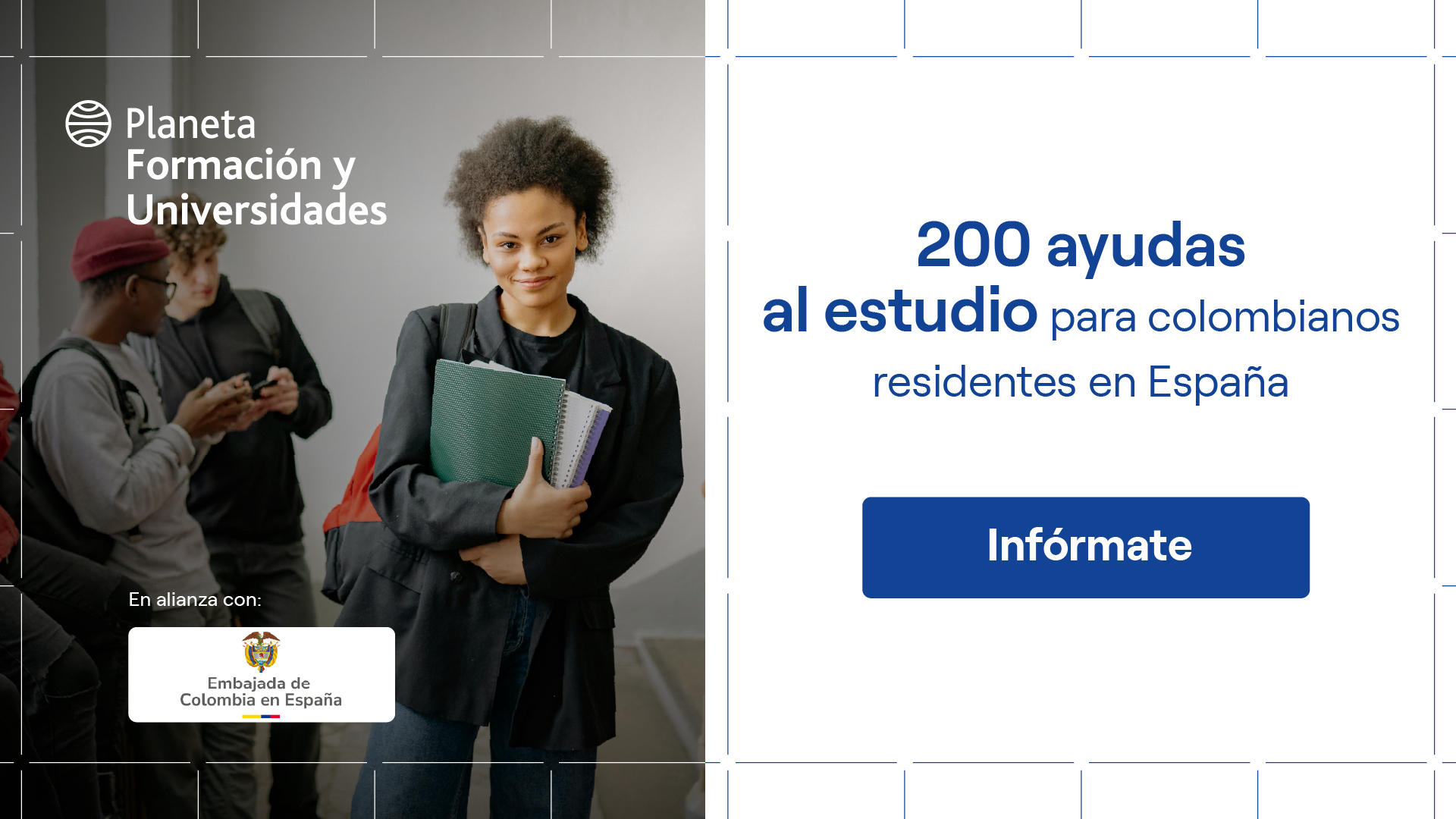 La Embajada de Colombia en España y Planeta Formación y Universidades ofertarán 200 nuevas ayudas al estudio para los colombianos residentes en España