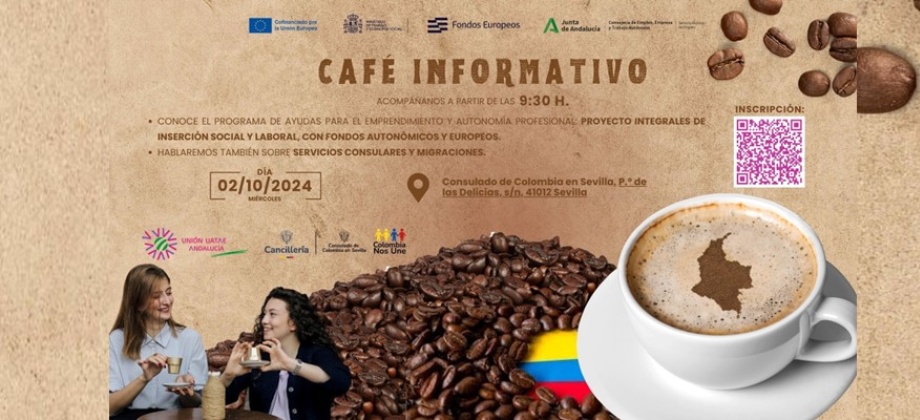 Café Informativo del Consulado de Colombia en Sevilla y la Unión de Trabajadores Autónomos de Andalucía