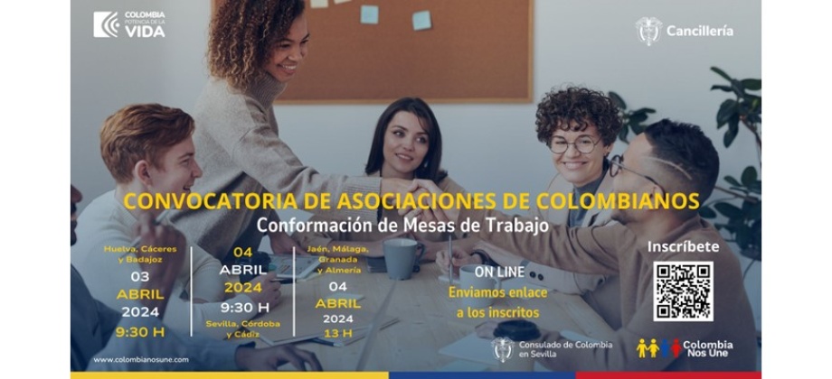 Convocatoria a las Asociaciones de Colombianos en Sevilla