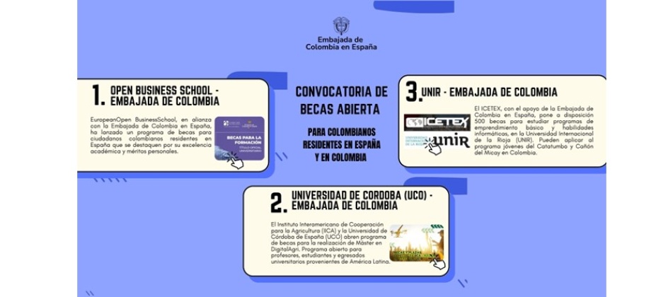 Convocatoria de becas de la Embajada de Colombia en España