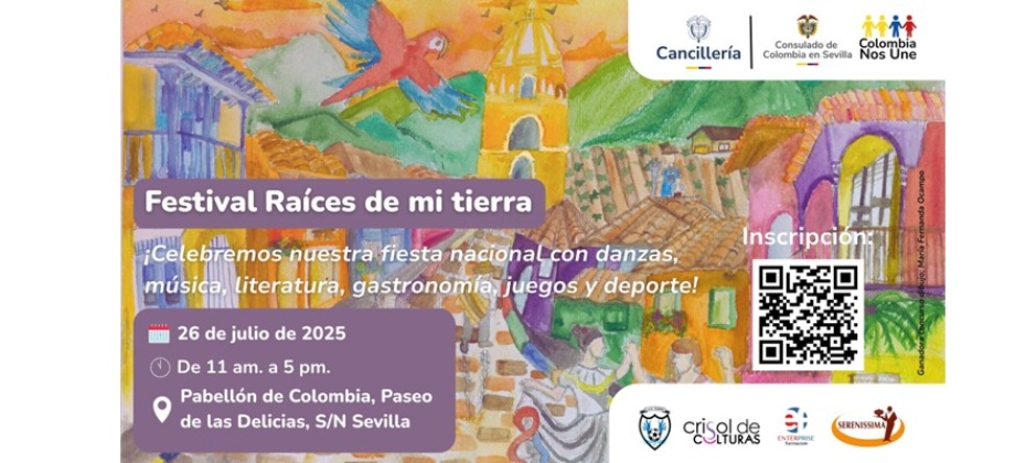 Festival raíces de mi tierra colombiana en Sevilla para celebrar nuestra Fiesta Nacional