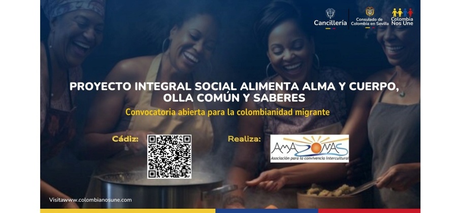 Convocatoria proyecto integral social Alimenta Cuerpo y Alma, Olla Común y Saberes en Cádiz