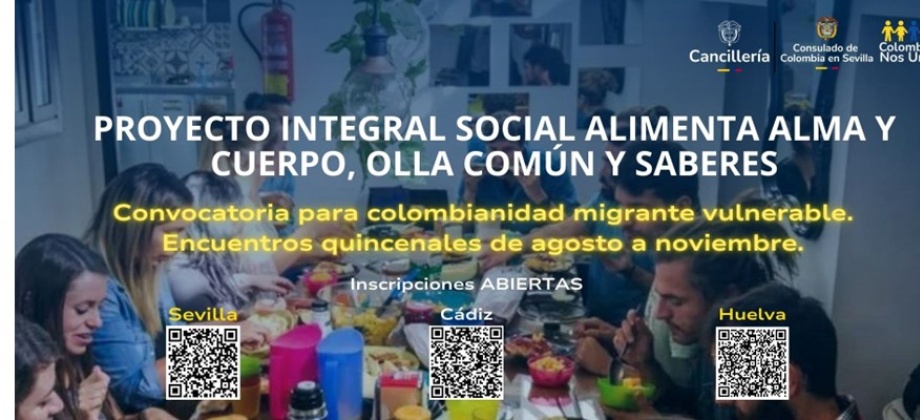 Así comienza nuestro proyecto integral social "ALIMENTA CUERPO Y ALMA, OLLA COMÚN Y SABERES" en Sevilla, Huelva y Cádiz