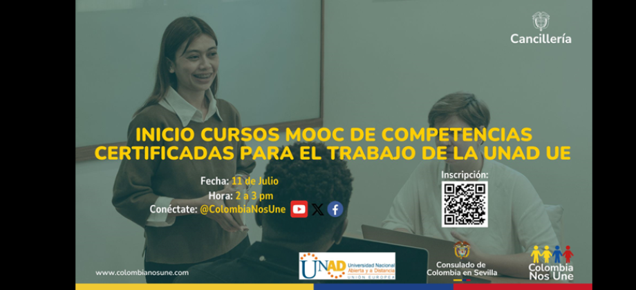 Inicio cursos certificados de la UNAD UE y el Consulado, para competencias laborales