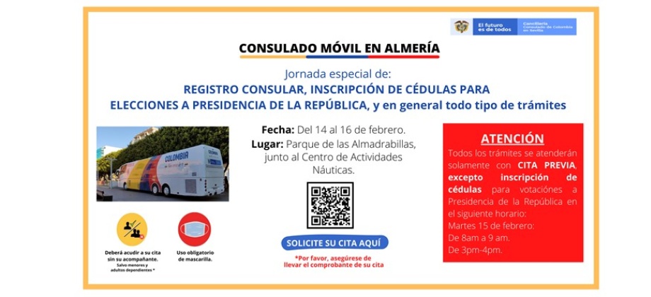 Consulado Móvil en Almería del 14 al 16 de febrero