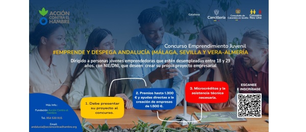 El Consulado de Colombia en Sevilla invita a la comunidad joven colombiana migrante a conocer la iniciativa Emprende y Despega Andalucía
