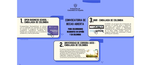 Convocatoria de becas de la Embajada de Colombia en España
