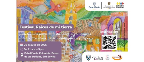 Festival raíces de mi tierra colombiana en Sevilla para celebrar nuestra Fiesta Nacional