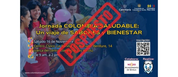 Se suspende la Jornada Colombia Saludable: Un Viaje de Sabores y Bienestar 