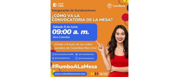 El Consulado de Colombia en Sevilla invita el 8 de junio de 2024 a la socialización sobre la Mesa Nacional de la Sociedad Civil para las Migraciones 