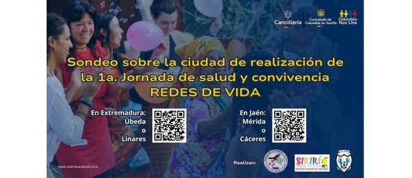 Consulta pública: ¿Dónde quieren que se realice la 1ª JORNADA DE SALUD Y CONVIVENCIA, organizada por el Consulado de Colombia en Sevilla?